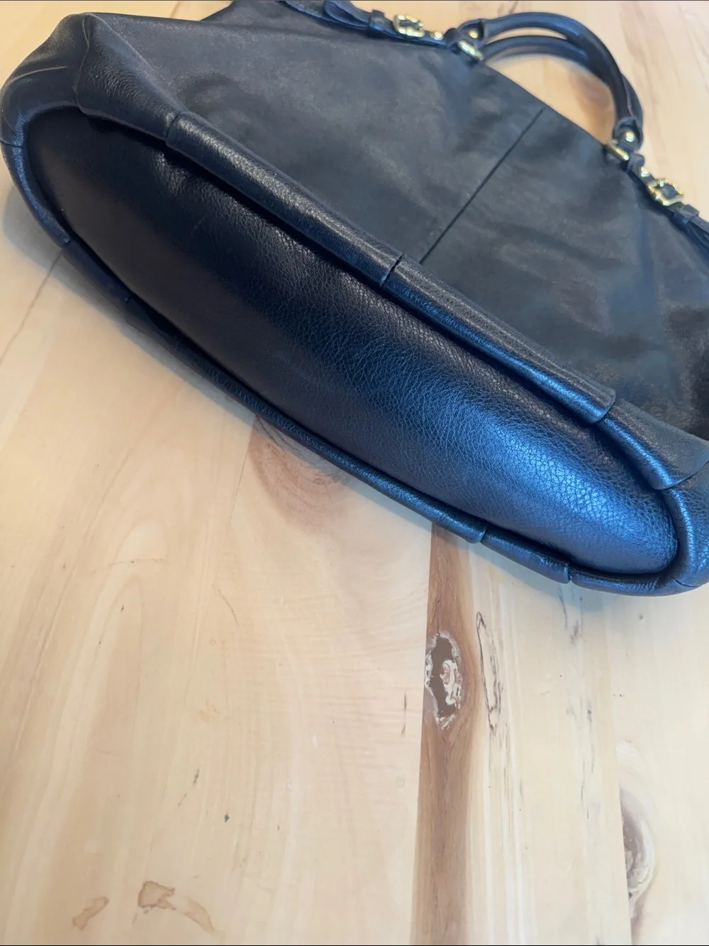 Coach Madison Lindsey Satchel Black Leather missing crossbody strap
